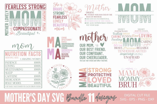Mother's Day SVG Design Bundle SVG Regulrcrative 