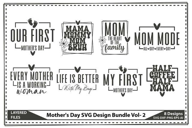 Mother's Day SVG Design Bundle SVG shah alam 