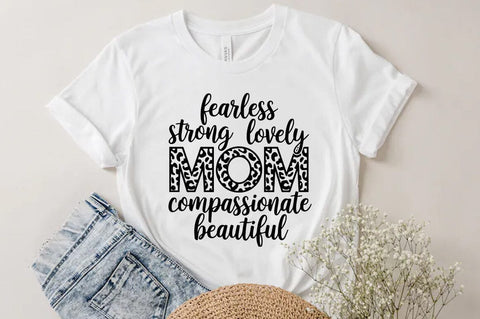 Mother's Day SVG Design, Fearless strong lovely mom compassionate beautiful SVG FiveStarCrafting 