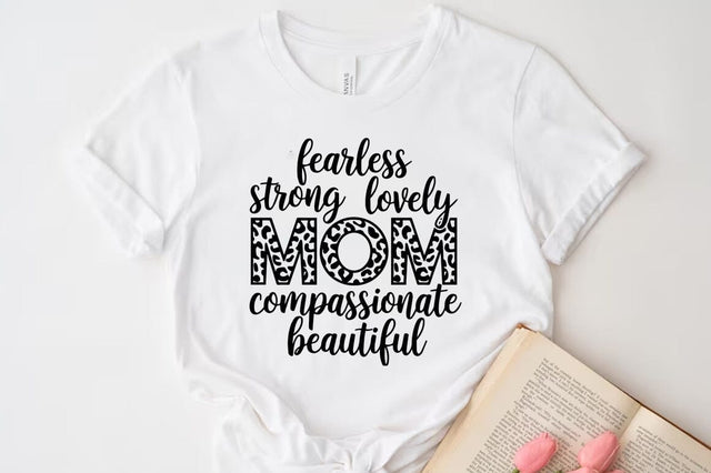 Mother's Day SVG Design, Fearless strong lovely mom compassionate beautiful SVG FiveStarCrafting 