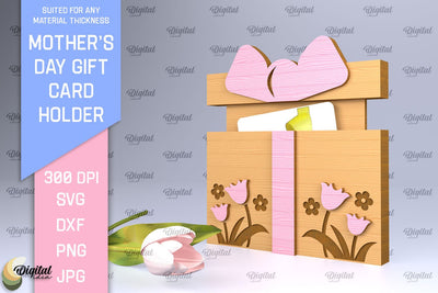 Mother`s Day SVG. Gift Сard Holder Laser Cut SVG Evgenyia Guschina 