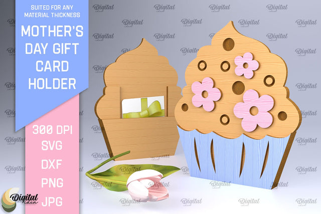 Mother`s Day SVG. Gift Сard Holder Laser Cut SVG Evgenyia Guschina 
