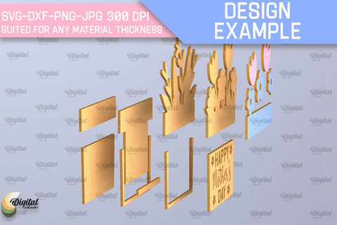 Mother`s Day SVG. Gift Сard Holder Laser Cut SVG Evgenyia Guschina 