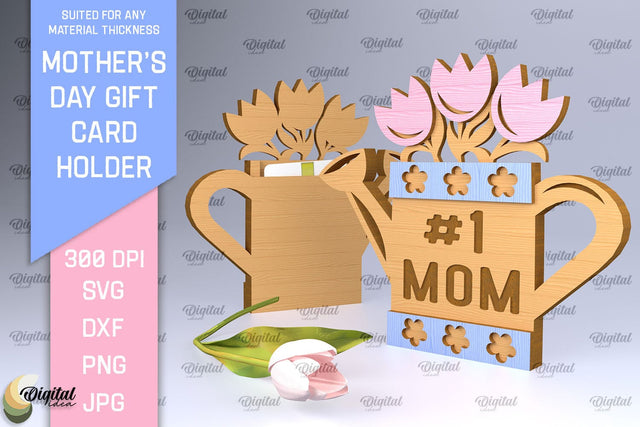 Mother`s Day SVG. Gift Сard Holder Laser Cut SVG Evgenyia Guschina 
