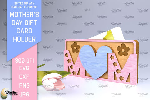 Mother`s Day SVG. Gift Сard Holders Laser Cut Bundle SVG Evgenyia Guschina 