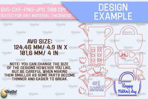Mother`s Day SVG. Gift Сard Holders Laser Cut Bundle SVG Evgenyia Guschina 