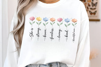 Mother's Day SVG She is Strong Brave Sublimation designmaster24 