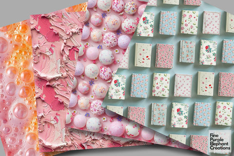 Mother's Day Texture Digital Paper | Mom Love Digital Pattern Fine Purple Elephant Creations 