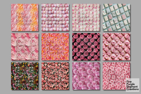 Mother's Day Texture Digital Paper | Mom Love Digital Pattern Fine Purple Elephant Creations 