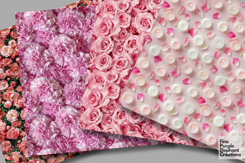 Mother's Day Texture Digital Paper | Mom Love Digital Pattern Fine Purple Elephant Creations 