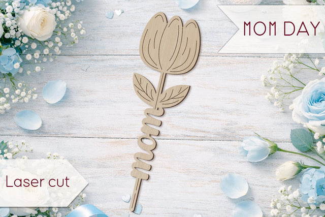 Mothers day tulip flowers svg, Gift for Mom laser engraving SVG AnastasiyaArtDesign 