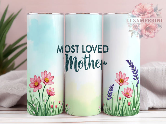 Mother's Day Tumbler, Wildflowers Tumbler Design, Mom Tumbler, 20oz Tumbler, Sublimation PNG, Best Mom Ever, Mama Tumbler, Floral Drinkware Sublimation Li Zamperini 