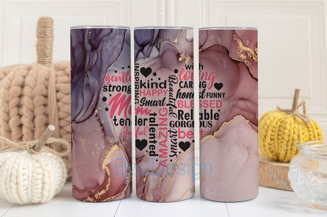 Mothers Day Tumbler Wrap, Alcohol Ink 20 oz Skinny Tumbler Sublimation Design, Mom Tumbler Template Aesthetic Tumbler, PNG Digital Download Sublimation BouDesign 