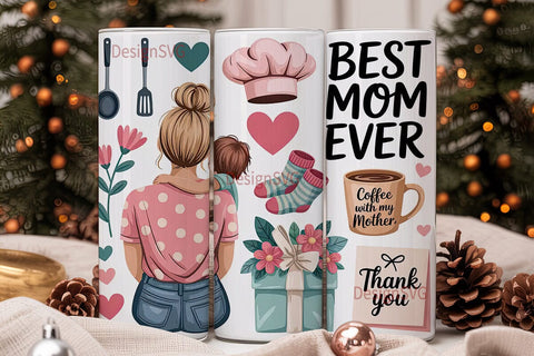 Mother's Day Tumbler Wrap Sublimation DesignSVG 