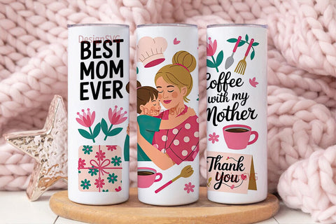 Mother's Day Tumbler Wrap Sublimation DesignSVG 