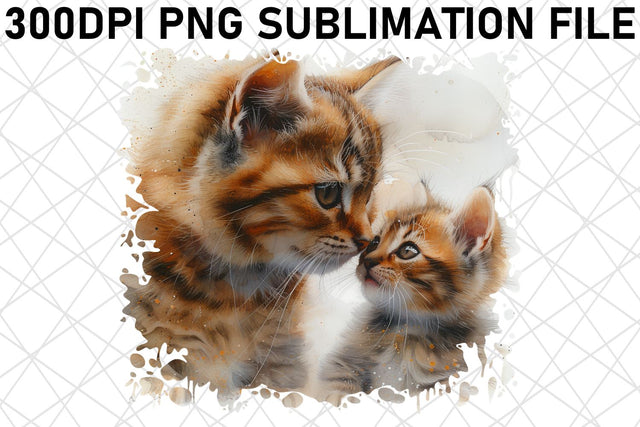 Mother's Day Watercolor Animal Pair Sublimation Sublimation afrosvg 