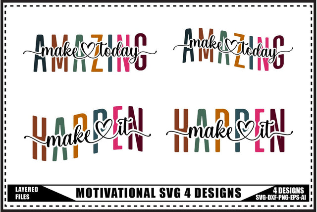 Motivation Svg 4 Designs, Trendy Saying Svg SVG shah alam 