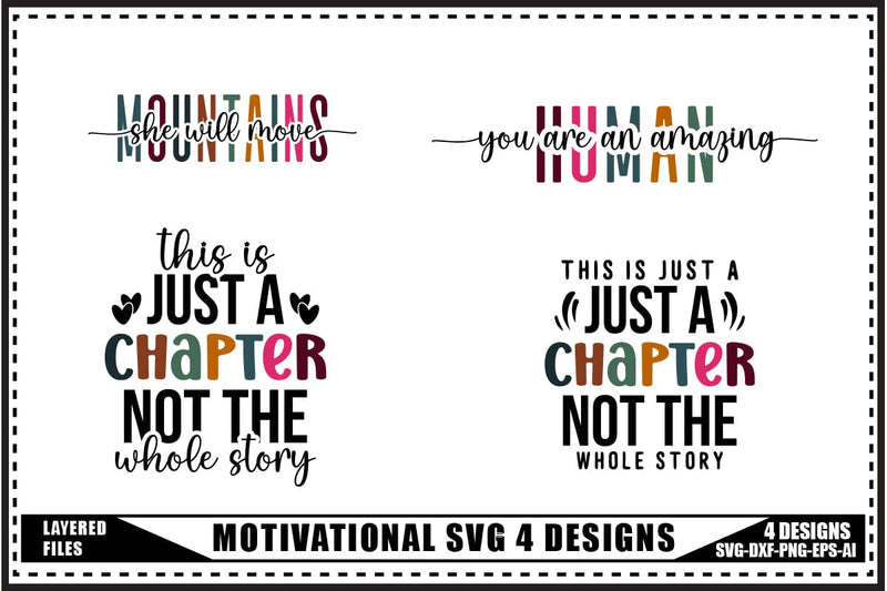 Motivation Svg 4 Designs, Trendy Saying Svg SVG shah alam 
