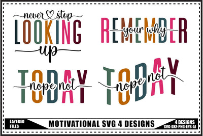 Motivation Svg 4 Designs, Trendy Saying Svg SVG shah alam 