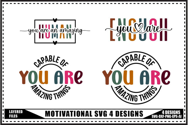Motivation Svg 4 Designs, Trendy Saying Svg SVG shah alam 