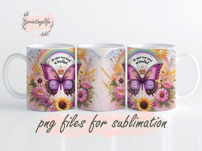 Motivational Affirmation Quote Mug Wrap Design, Instant Digital Design Download Mug Wrap Design, Mug Design PNG Sublimation PrintingLife 