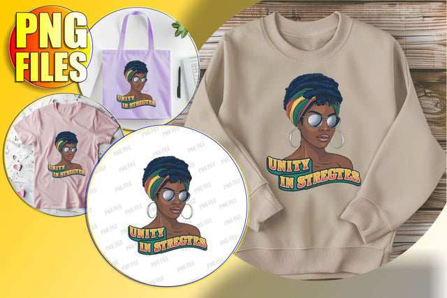 Motivational Afro Woman PNG Sublimation Sublimation afrosvg 