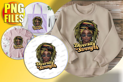 Motivational Afro Woman PNG Sublimation Sublimation afrosvg 