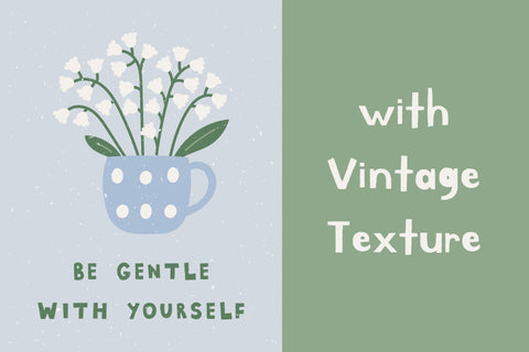 Motivational Floral Posters Digital Pattern Rin Green 