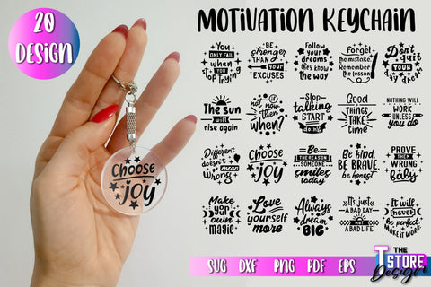 Motivational Keychain | Love Yourself Keychain SVG | Motivational Quotes SVG SVG The T Store Design 