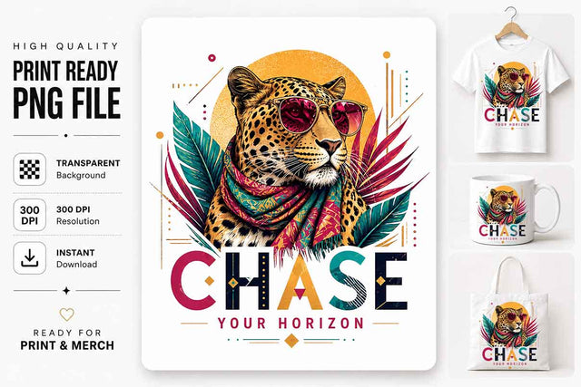 Motivational Leopard PNG Inspirational Wildlife Sublimation Design SVG BillahCrafts 
