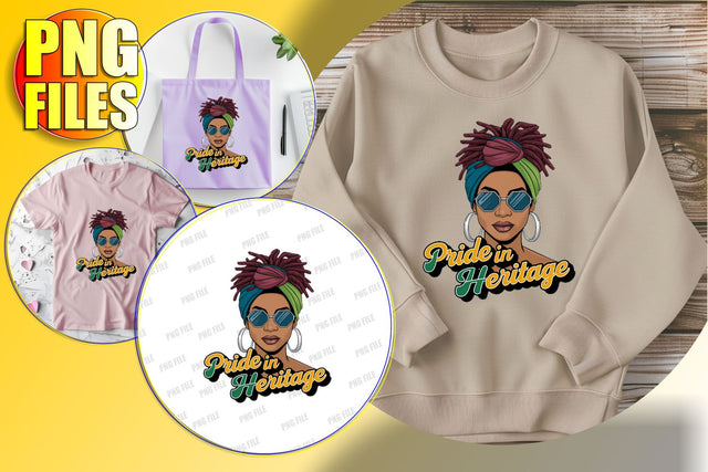 Motivational Portrait Afro Woman PNG Sublimation afrosvg 