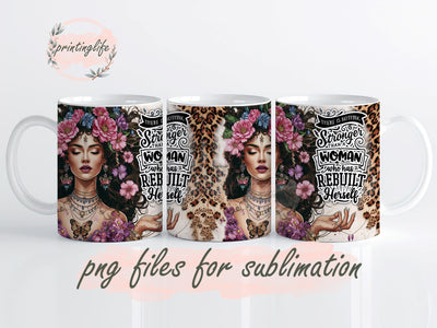 Motivational Quote Mug Wrap Design, Instant Digital Design Download Mug Wrap Design, Mug Design PNG Sublimation PrintingLife 