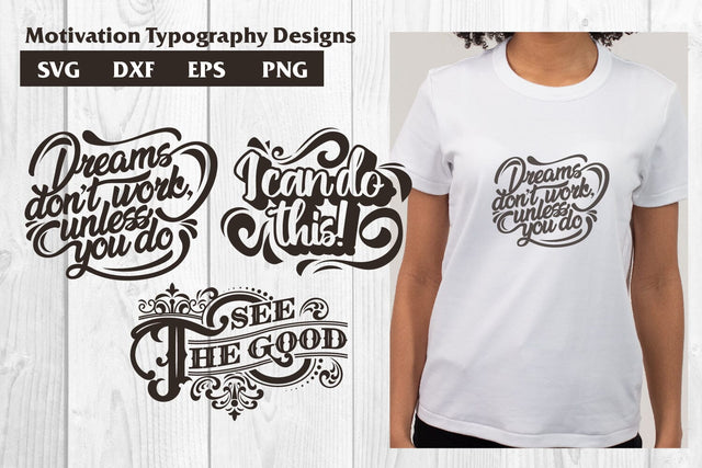 Motivational quotes, lettering typography svg, dxf, eps SVG dadan_pm 