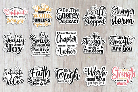 Motivational Quotes Sticker Bundle SVG Ariyan 
