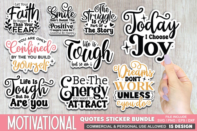 Motivational Quotes Sticker Bundle SVG Ariyan 