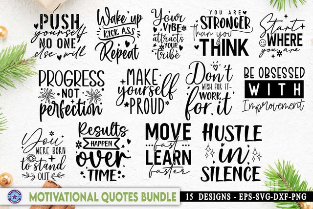 Motivational Quotes SVG Bundle, Christian Quote Shirt, Inspirational Bible Verse Design SVG FiveStarCrafting 