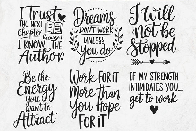Motivational Quotes SVG Bundle Inspirational Life Quotes SVG DesignDestine 