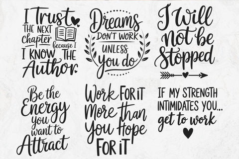 Motivational Quotes SVG Bundle Inspirational Life Quotes SVG DesignDestine 