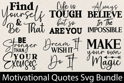 Motivational Quotes Svg Bundle SVG Angelina750 