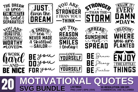 Motivational Quotes SVG Bundle SVG Designangry 