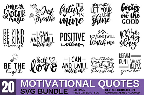 Motivational Quotes SVG Bundle SVG Designangry 
