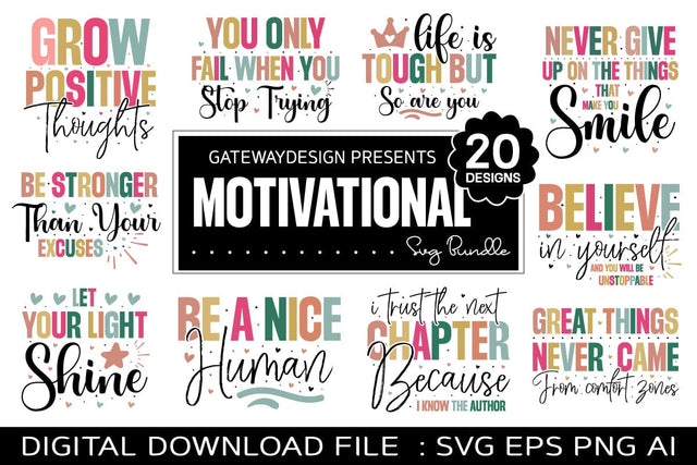 Motivational Quotes svg bundle SVG designmaster24 