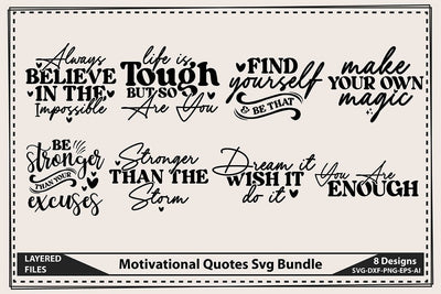Motivational Quotes Svg Bundle SVG shah alam 