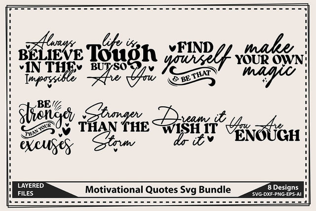 Motivational Quotes Svg Bundle SVG shah alam 