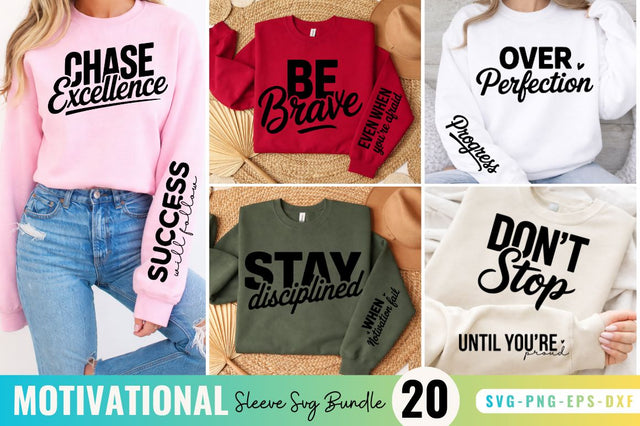 Motivational Sleeve SVG Bundle, SVG Regulrcrative 