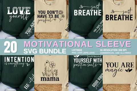 Motivational Sleeve SVG Design Bundle SVG Designangry 