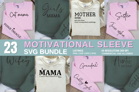 Motivational Sleeve SVG Design Bundle SVG Designangry 