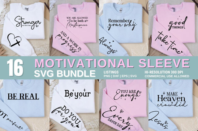 Motivational Sleeve SVG Design Bundle SVG Designangry 