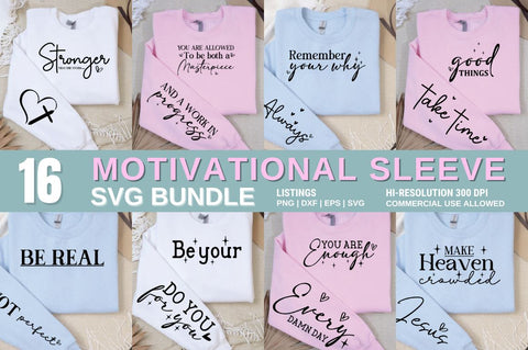 Motivational Sleeve SVG Design Bundle SVG Designangry 