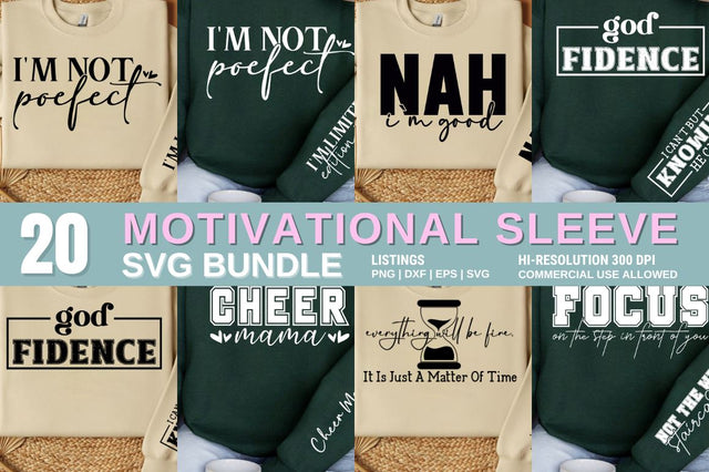 Motivational Sleeve SVG Design Bundle SVG Designangry 